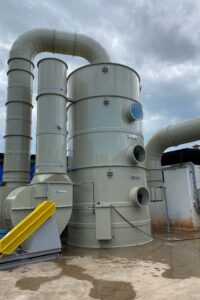 Lavador polipropileno para neutralização de gases inorgânicos oriundo do processo de galvanização